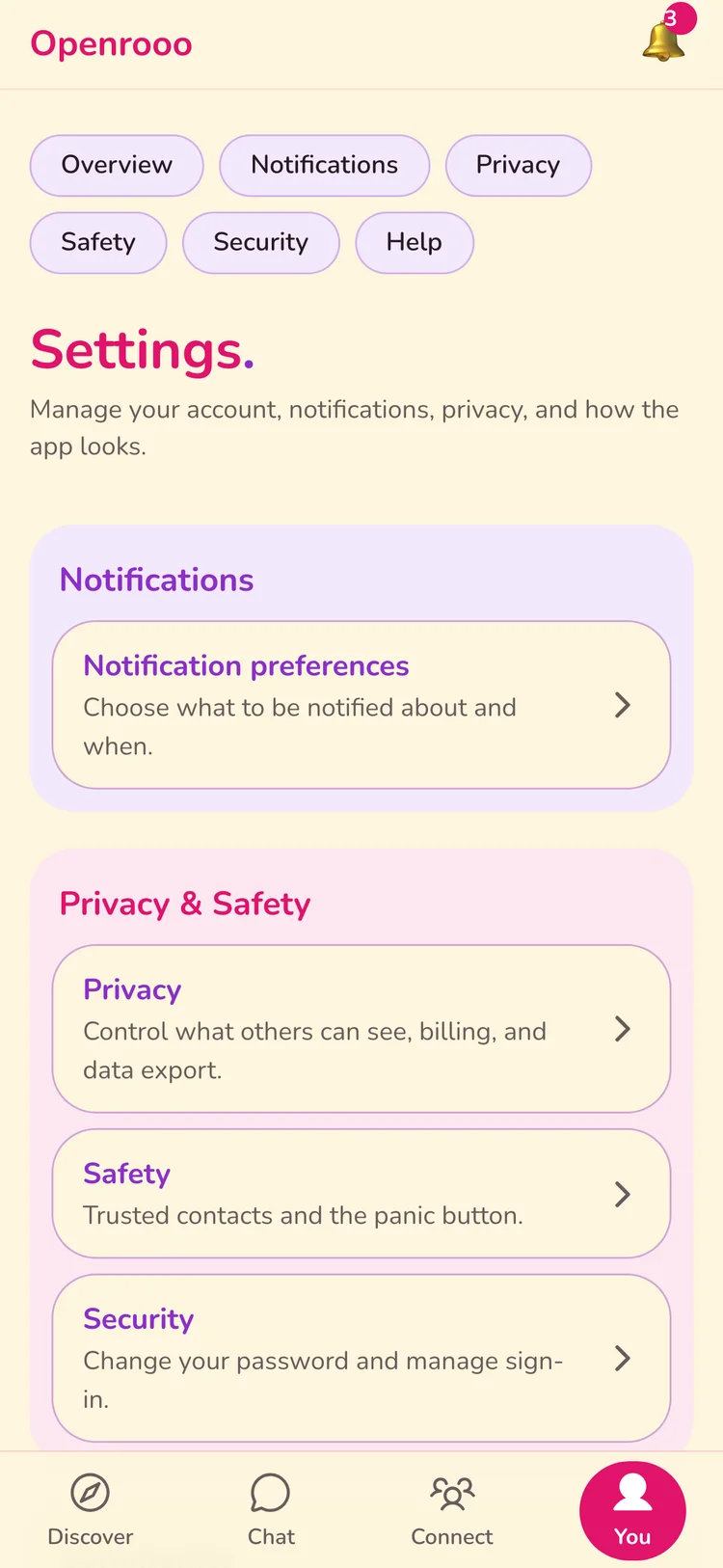 Settings Hub