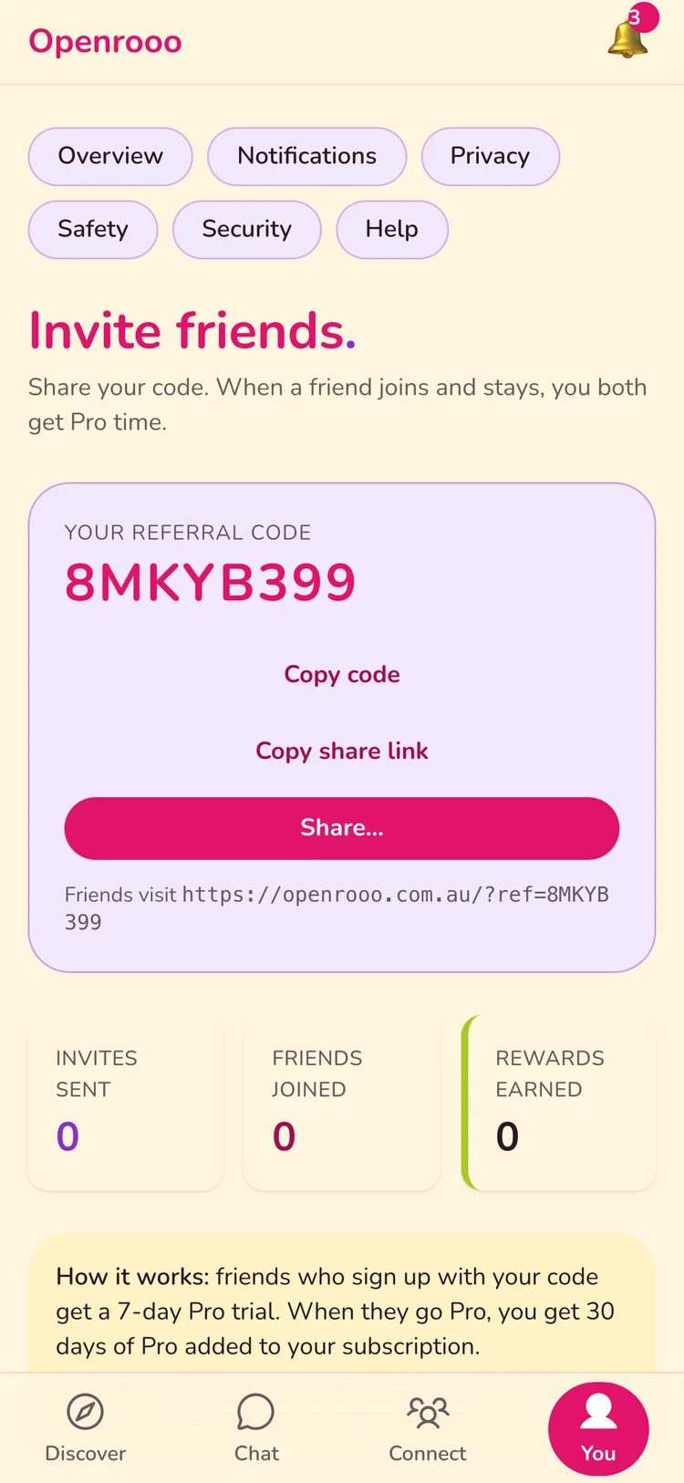 Invite Friends (Referrals)